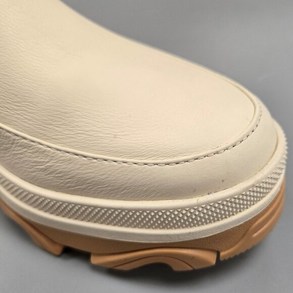 SOREL Brex Chelsea Boot Pull On Ankle Bootie Natural Sea Salt Leather Size 8 - Picture 7 of 12